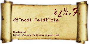 Ónodi Felícia névjegykártya